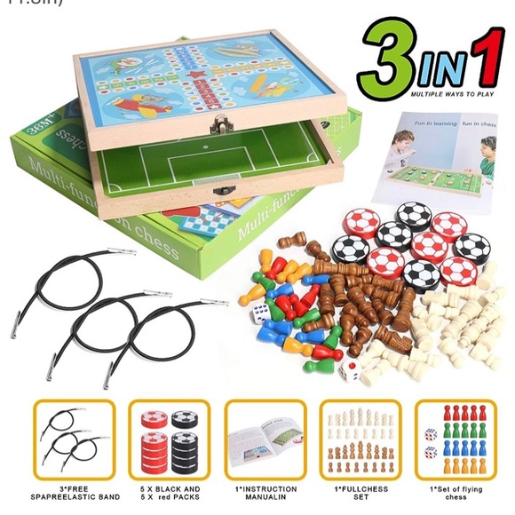 Multi-function chess board game. 3 in 1 - Picture 2 of 8